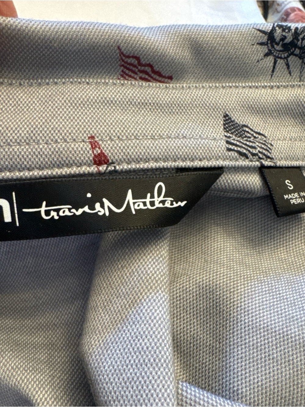 Travis Mathew 2 Polos Navy Tinsel Tradition & Gray Forth Of July Men’s S Golf - Picture 11 of 13